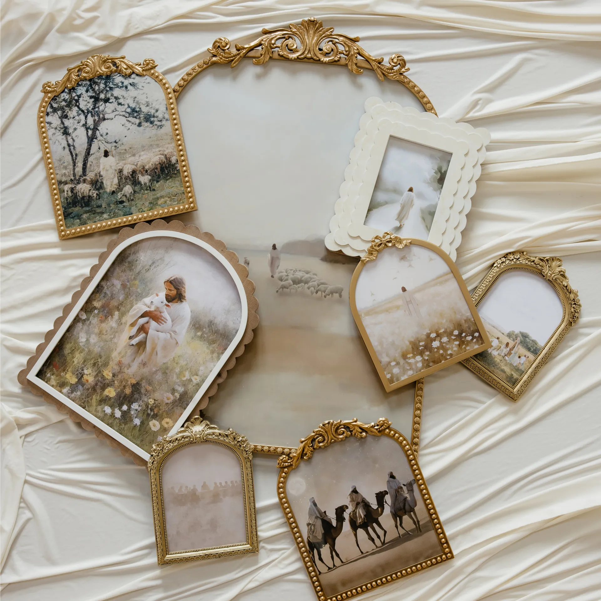 Medium Vintage Floral Gold Frame -  9.5x11 - Image 16